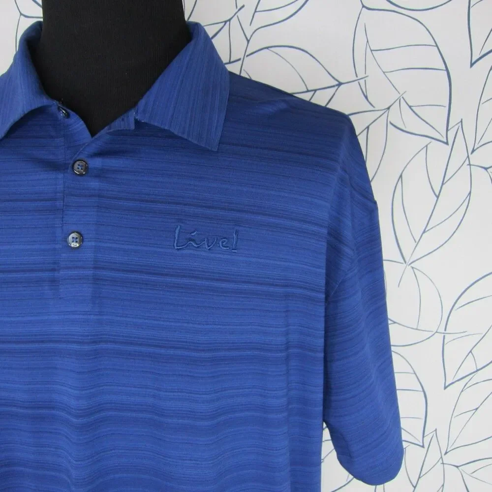 Nike Golf Blue Dri-Fit Polo Shirt w/ Live! Logo Men's Size XXL